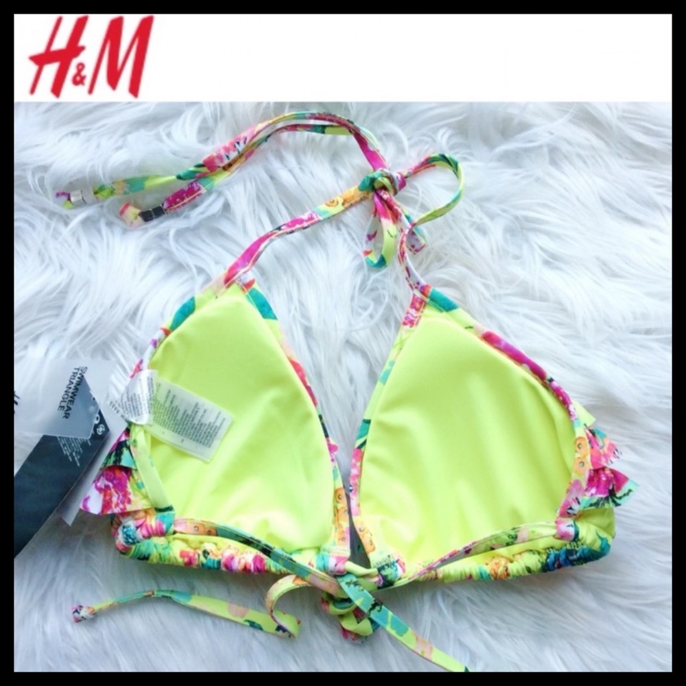 NWT H&M Ruffle Bikini Top - Picture 2 of 4